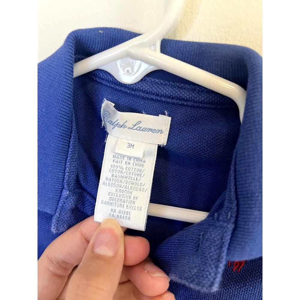 Ralph Lauren Baby Boy Blue Polo Shirt 3M - Picture 3 of 3